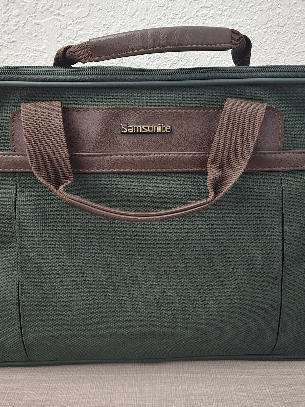 Vintage 1995 Samsonite St. Croix Briefcase Messenger Bag - Forest Green Canvas